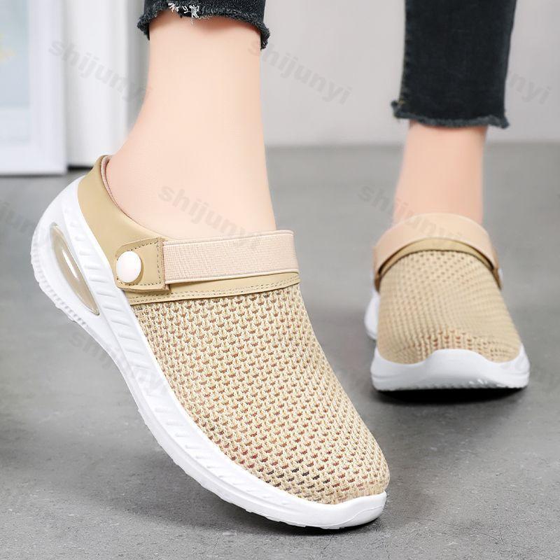 Women's Shoes 2025 New Concise Comfortable Lightweight Outdoor Slippers Breathable Mesh Sandals Women’s Fly Weave Casual Shoes