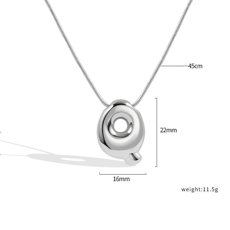 VENTFILLE 925 Sterling Silver 26 Letters Necklace For Women Gift Smooth Cute Balloon Jewelry Accessories Dropshipping Wholesale