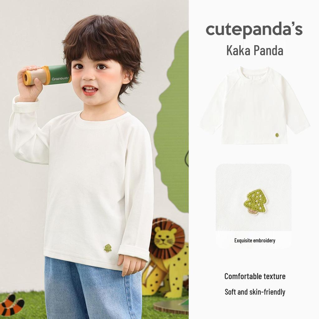 Kaka Panda Jungen & Mädchen Langarm Frühlingstop - Kindersportunterwäsche für Frühling/Herbst