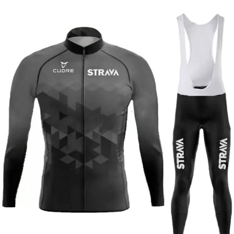 Quick-Dry Cycling Jersey Set Long Sleeve Road Bike Outfit Men Women Tour De France Style