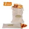 4/2/1PCS Linen Bread Bags,Reusable Drawstring Bag for Loaf, Homemade Artisan Bread Storage Bag,Linen Bread Bags for Baguette