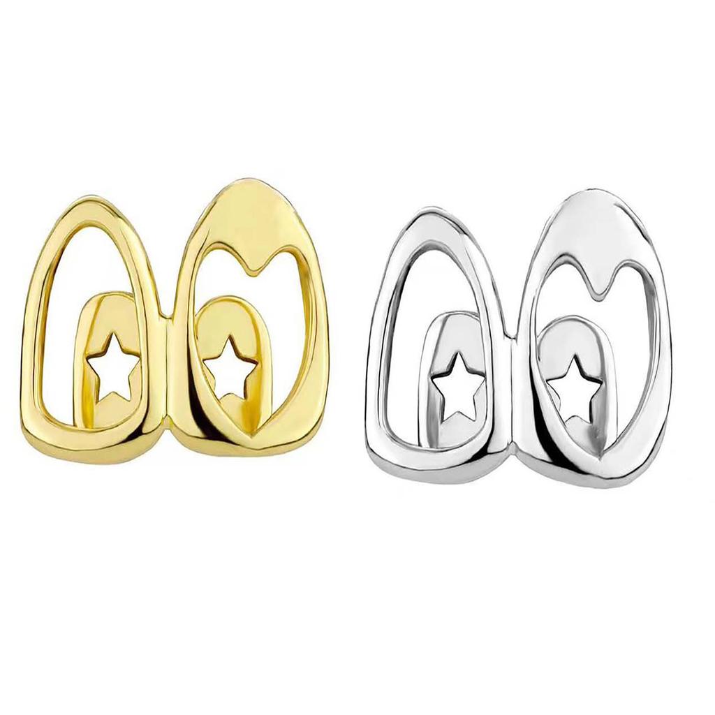 Multipurpose Copper Plated Openwork Heart Designs Grillzs Fashion Accessory for Trendy Generation Stylish Outfits
