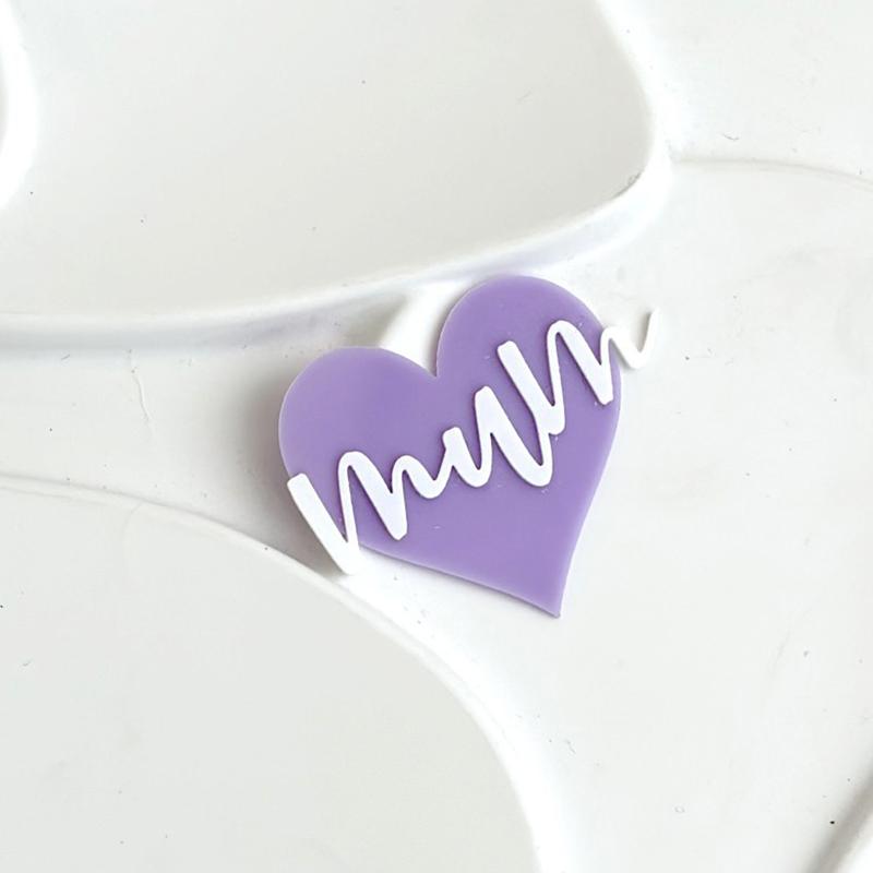 

1Pcs Mother S Day Cake Diy Decoration Multicolor Acrylic Dessert Cupcake Party Decoration Accessories