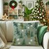 1pcs Classic Santa Claus Series Cushion Pillow Cover Fashion Christmas Theme Snowman Pattern Pillowcase For Home Sofa Decoration