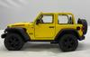 KiNSMART Scale 2018 Jeep Wrangler Pullback Diecast Model Car Open 1/34 (Yellow Top)