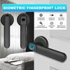 Schwarzes Fingerabdruck-Türschloss Keyless Entry Sicher Zuhause Biometrisches Fingerabdruck Elektrischer Griff Türschloss Smart Home Türschloss