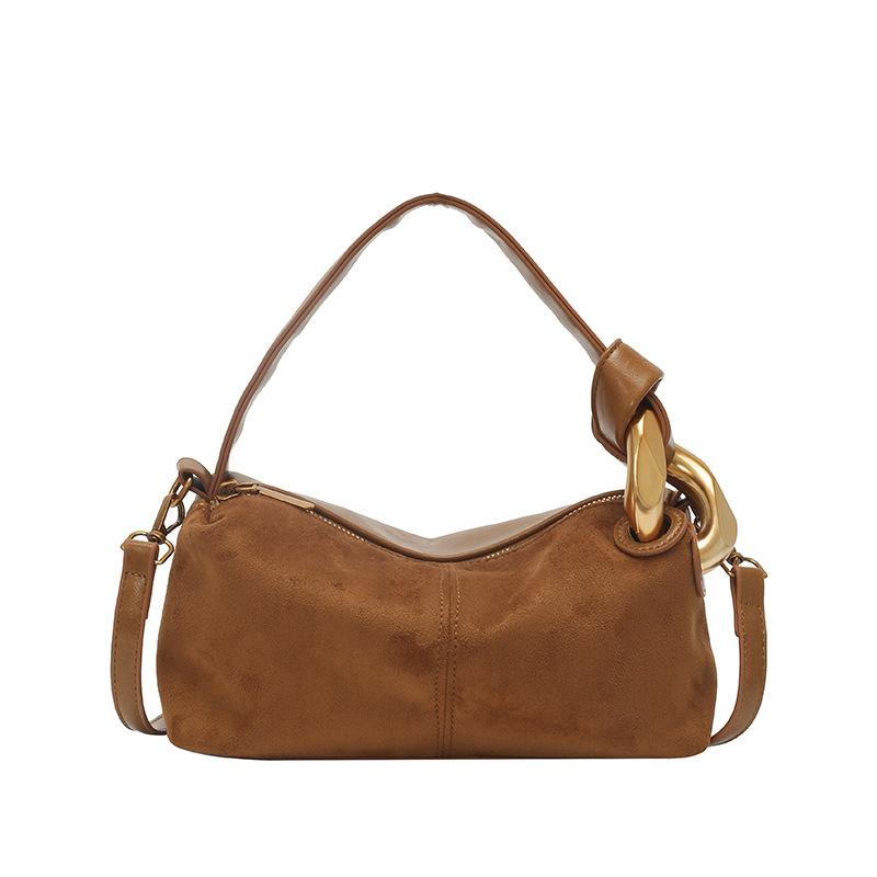 

Сумка-подушка, Ретро-сумка на осень и зиму, Маленькая сумка Бостон коричневый