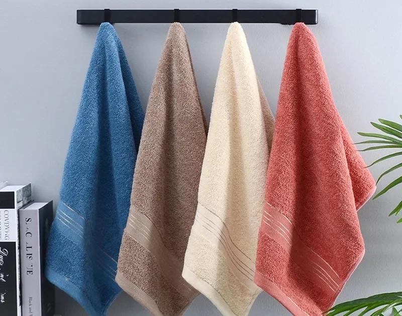 Thickened Cotton Bath Towel Increases Water Absorption Adult Bath Towel Solid Color Golden Silk Soft Affinity Face Towel Plain