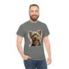 US Adults - Happy Dog Yorkshire Terrier Cute Animal Shirt - Unisex Cotton Tee