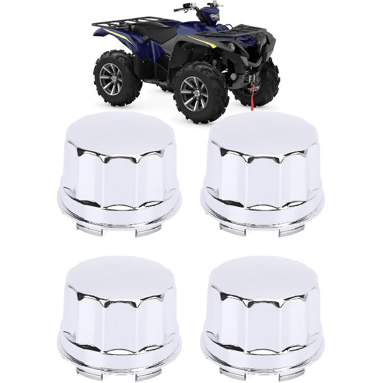 4ks krytů středového náboje kola pro pneumatiku ATV, kryty náboje kola proti prachu kompatibilní s 8palcovými 10palcovými 12palcovými 14palcovými hliníkovými koly ATV Quad