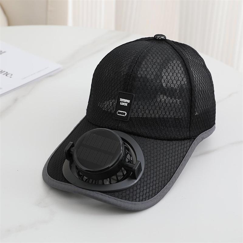 Summer Usb Solar Fan Baseball Cap for Men Women Mesh Adjustable Breathable Unisex Caps Quick Dry Running Hat Cap Outdoor Sports