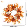 Handmade Maple Leaves Pumpkins Wreath Diy Decoration For Thanksgiving Halloween Front Door Wall Hanging Autumn Harvest Wreath