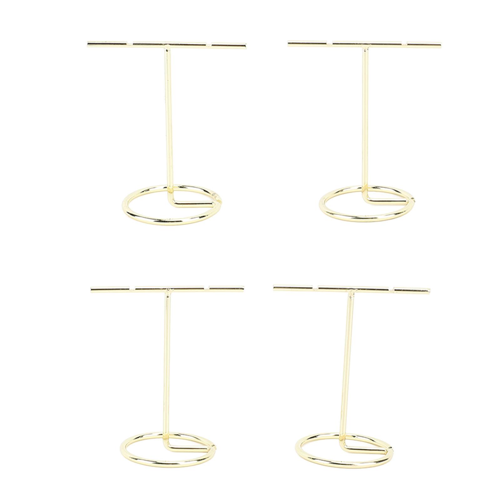 

4pcs T Shaped Earring Display Stand Jewellery Display Stand Photo Props T Shape Slotted Necklace Stand for Store Closet