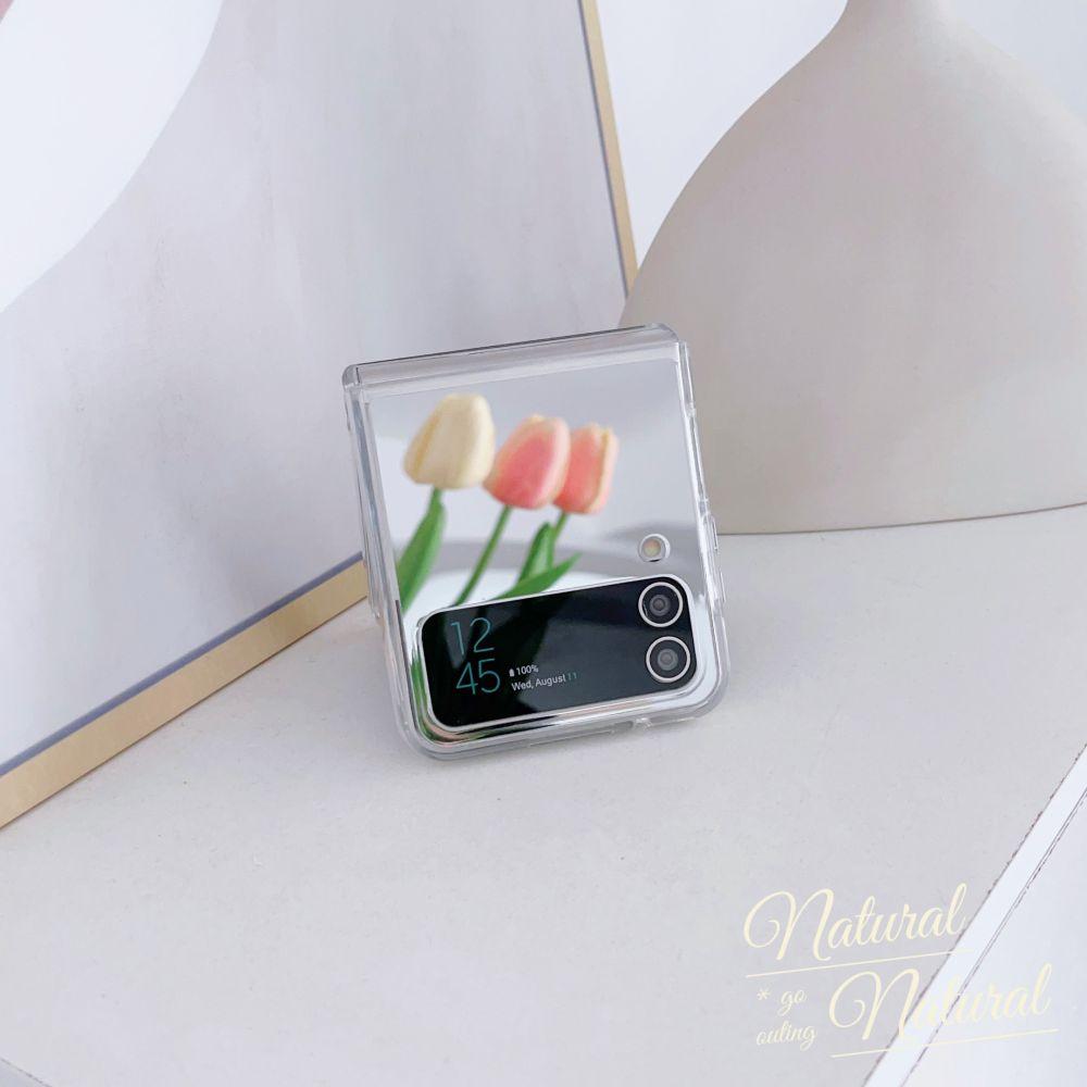 For Samsung Galaxy Z Flip 4 Zflip 3 5g Zflip4 Case Mirror Silicone Folding Shockproof Protection Hard Back Cover Accessories