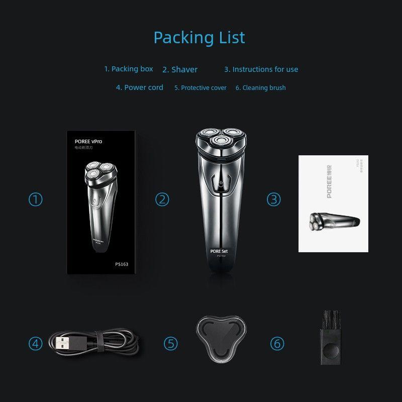 

Borui Electric Shaver for Men, Fully Washable, Flagship Store Genuine Shaver, Beard Trimmer Ps163 Standard