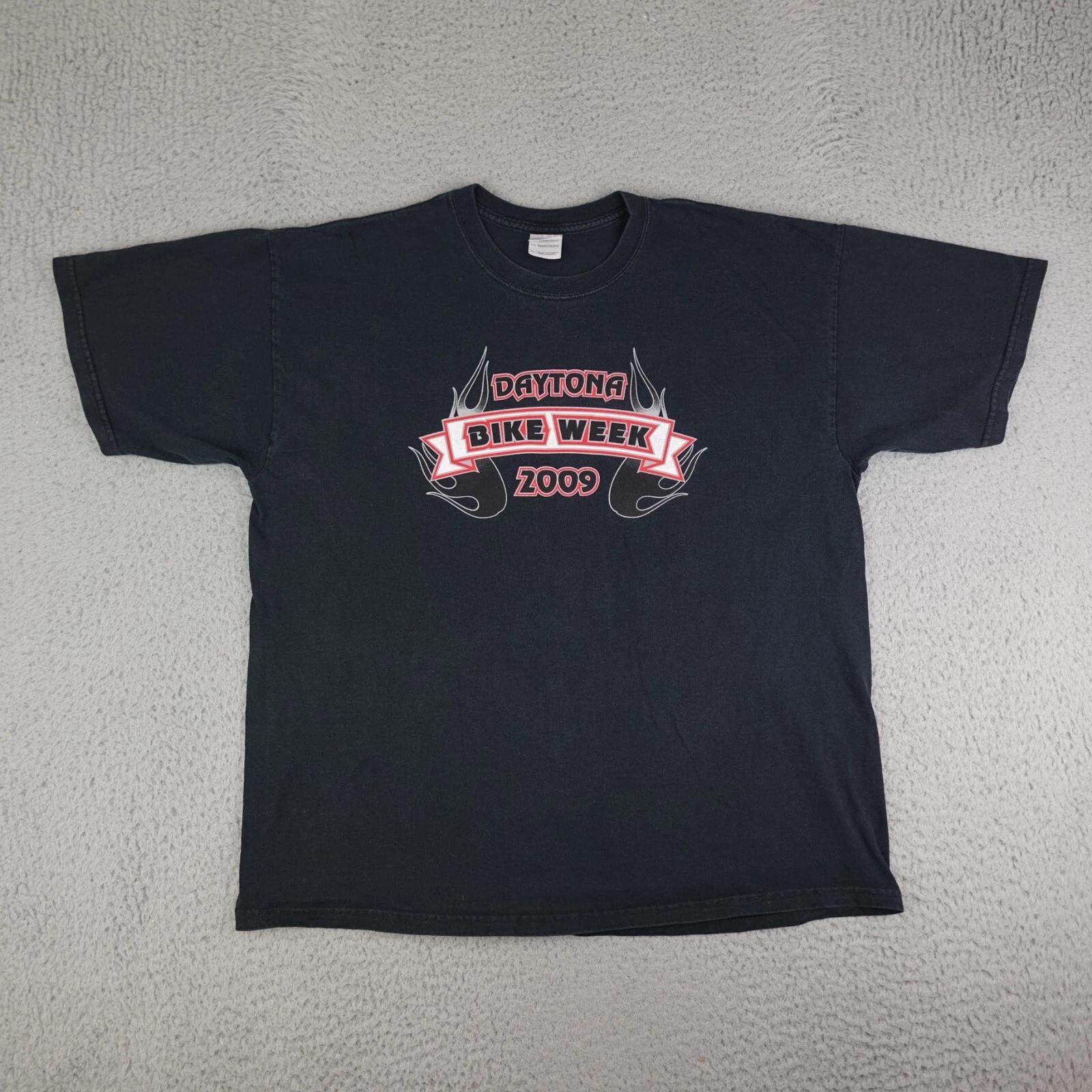 

Daytona Bike Week Shirt Mens Extra Large Black 2009 Short Sleeve Biker Graphic L