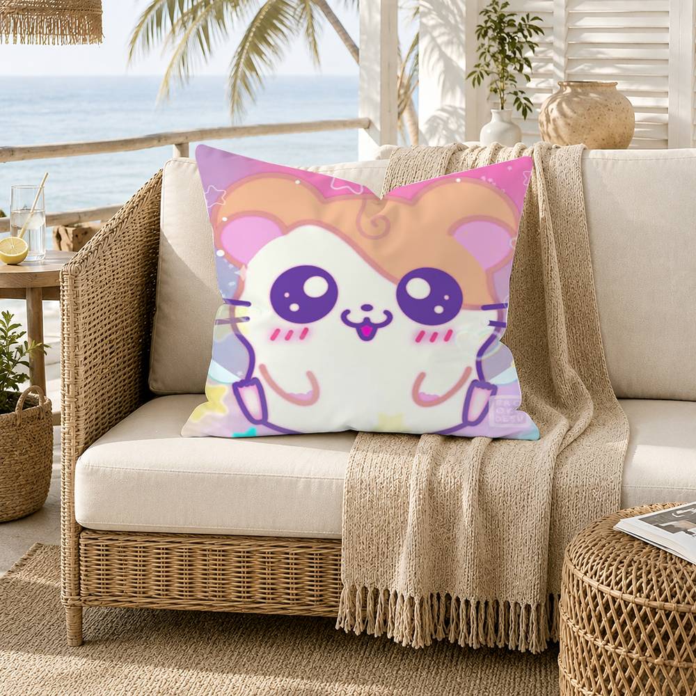 CUTE HHamtaro Kawaii World Pillow Case for Sofa Living Room Home office Decor Protective Cover