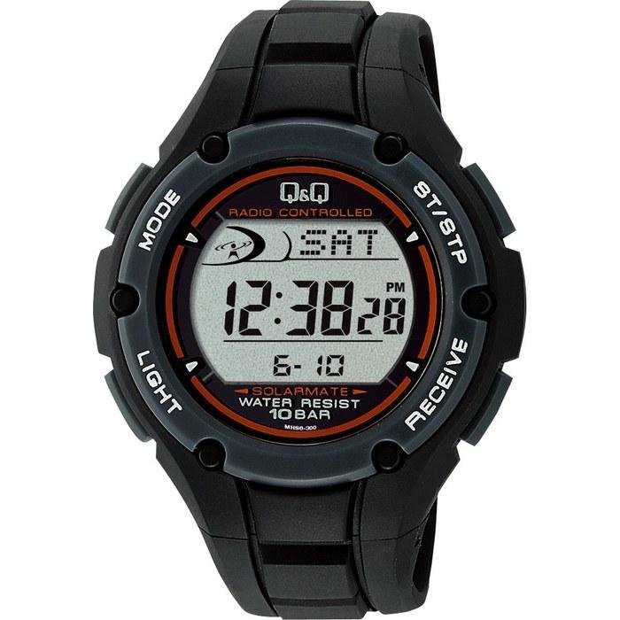 [Citizen Q&Q] Watch Q&Q 100m Water Resistant Digital Radio Solar Chronograph MHS6-300 Men s Black