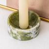 Luxury Fashion Natural Stone Candle Holder Tealight Home Hotel Wedding Festival Table Decor Green Marble Candle Stand