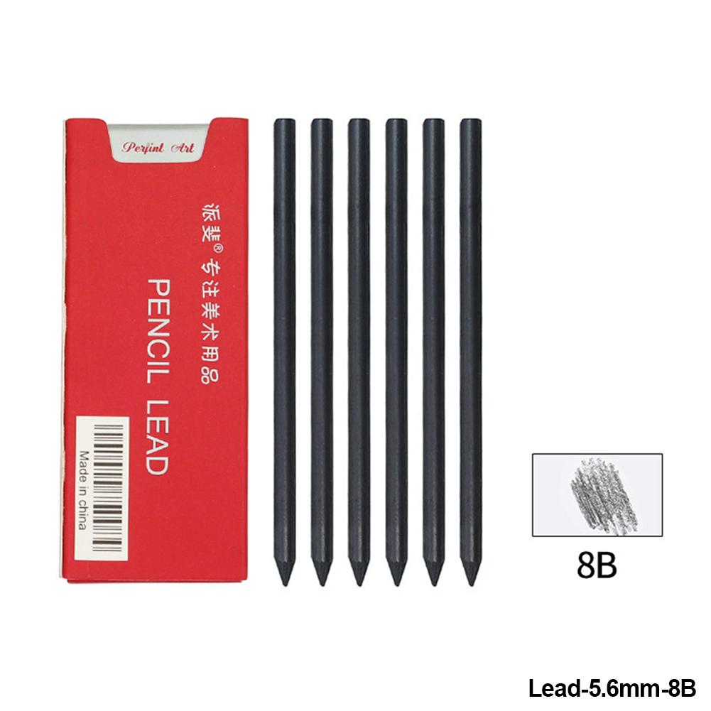 

5,6 мм профессиональный художественный автоматический грифель для карандашей 5,6 мм механический карандаш для эскизов, карандаш для рисования, товары для рукоделия Lead-5.6mm-8B