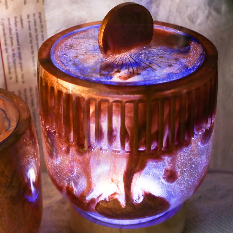 DL   DIY Resin Epoxy Mold Storage Box Silicone Mold Gypsum Aromatherapy Candle Cup