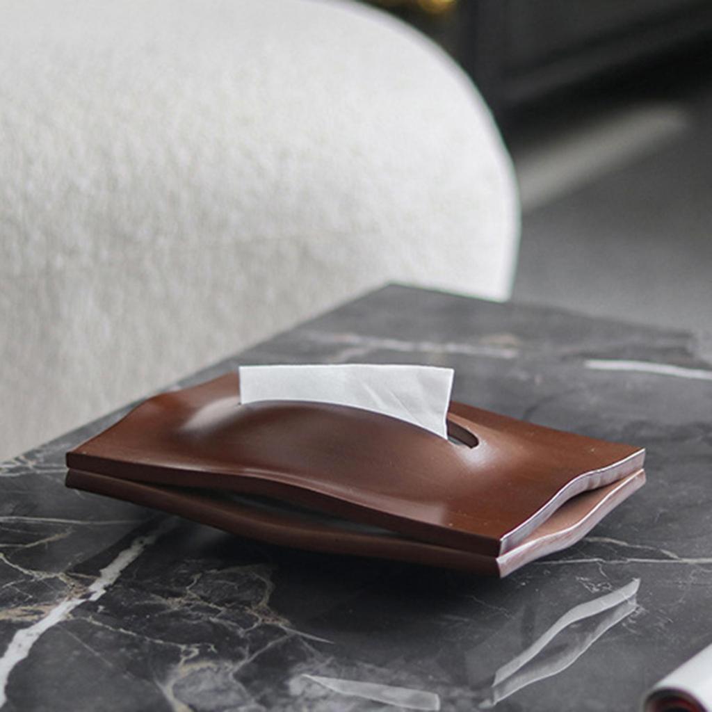 Funda de Madera para Caja de Pañuelos Soporte para Servilletas de Papel para Restaurante Cocina Escritorio