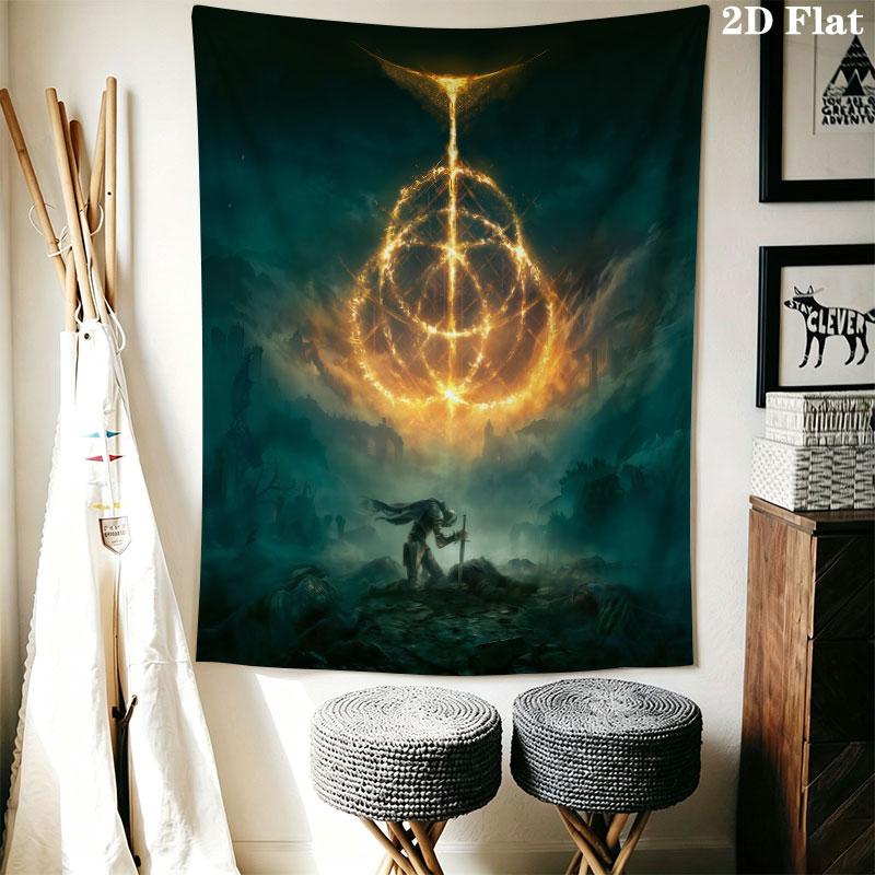 Elden Ring Veil Wall Hanging Printed Fabric Blanket Decorative Tapestries for Bedroom Living Room Home Decor
