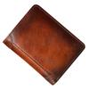 Trifold Wallet Retro Style Large Space Multi Card Slots Men Leather Wallet Coin Purse Yellowish