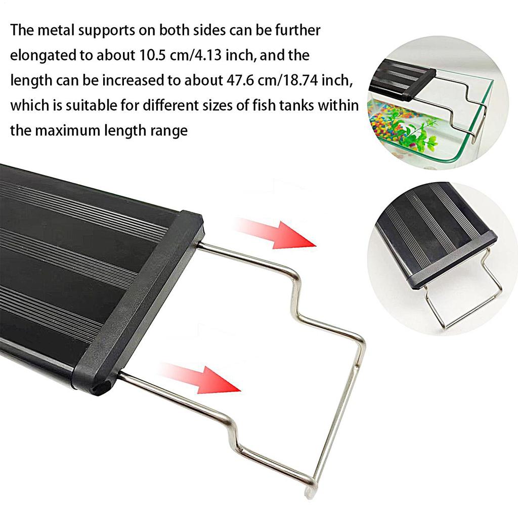 LED-Licht für Aquarium Vollspektrum-Aquariumbeleuchtung Fischbeckbeleuchtung Mit Einstellbarer 10-stufiger Helligkeit für Wohnzimmer