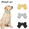 5pcs Blank Bow Dog Pendant Bow Tie Pet Collar Accessories Cat Dog Puppy Anti-lost Collar Pendant