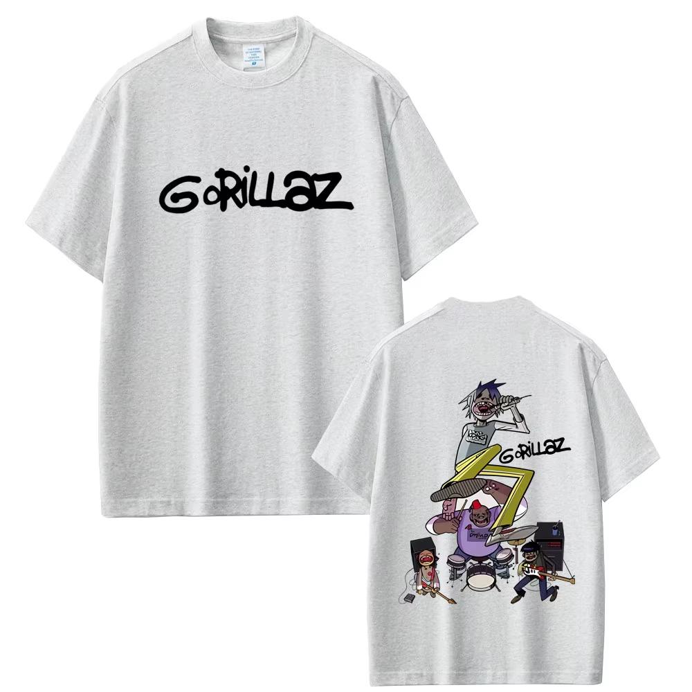 

Rock Band Gorillaz Graphic T-shirts Men Women Fashion Vintage Oversized Streetwear Unisex High Quality Soft Cotton T Shirts Tops 4XL