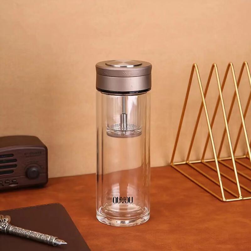 Double-Layer Glass Rotating Tea Infuser