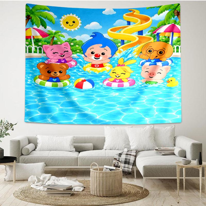 Plim Plim Print Tapestry - Portable Wall Decor Cloth, for Home, Dorm, Travel, Bedroom, Living Room - Ideal Birthday Housewarming Gift