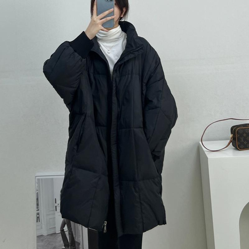 

New Down Jacket for Women in Winter, Korean Version, Mid-length Cotton Jacket, Fashionable Loose Knee-high Cotton Jacket S