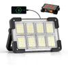 120W Solar Rechargeable 144 LED Work Light, 10000LM Flood Light | Portable Camping Light, 4 Modes, IP66 Waterproof Outdoor Job Site Light with Stand