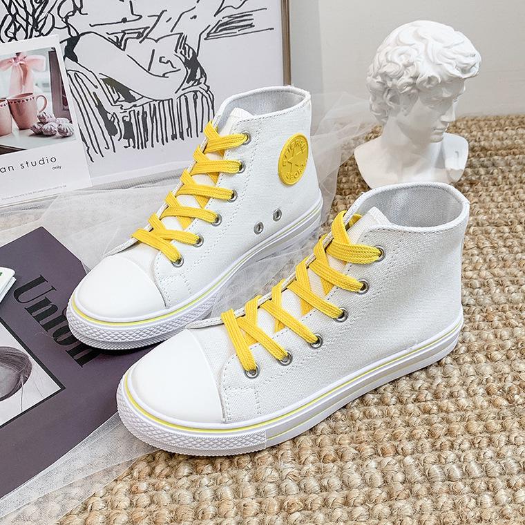 Buy Mint Green Canvas Shoes Women's Autumn Korean Version Of The Versatile Highrise Shoes Women