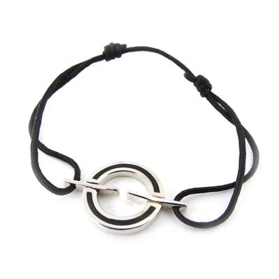 [J3548] - Black 'Calypso' Silver Bracelet