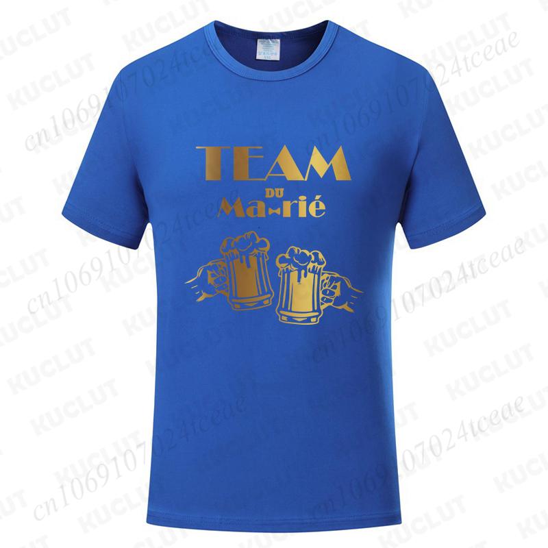 Fashion Beer Graphic  Wedding Tops French Boyfriend Single Farewell Bachelor Party T-shirts Evg Future Team Groom Best Man Tees