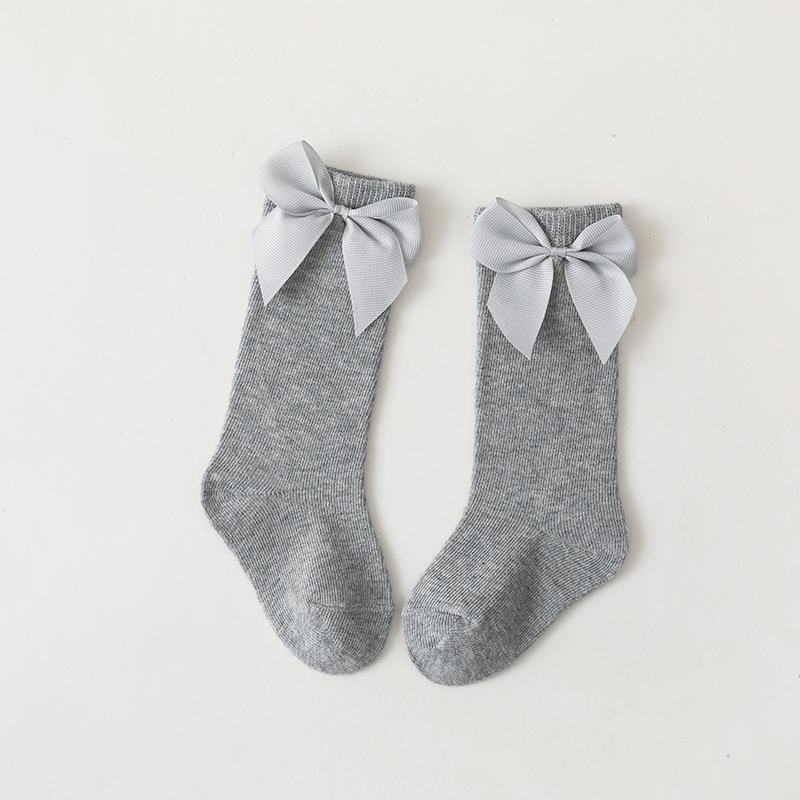 Summer Kids Knee High Socks Baby Girls Boys Bow Long Sock Soft Cotton Mesh Breathable Children Hollow Out Socken For 0-7 Years