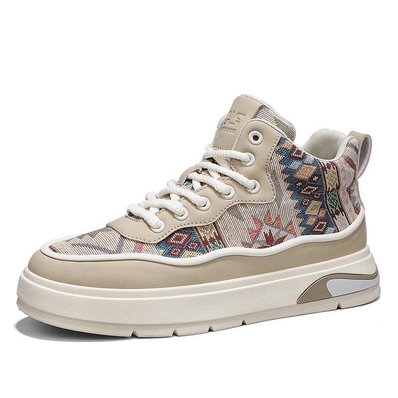 

Thick-soled cloth surface breathable casual board shoes men s four seasons new campus youth trend personalized sports men s shoes 44