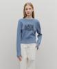 Malittepeulangsowajeobeo W Classic Logo Crop Knit Ash Blue