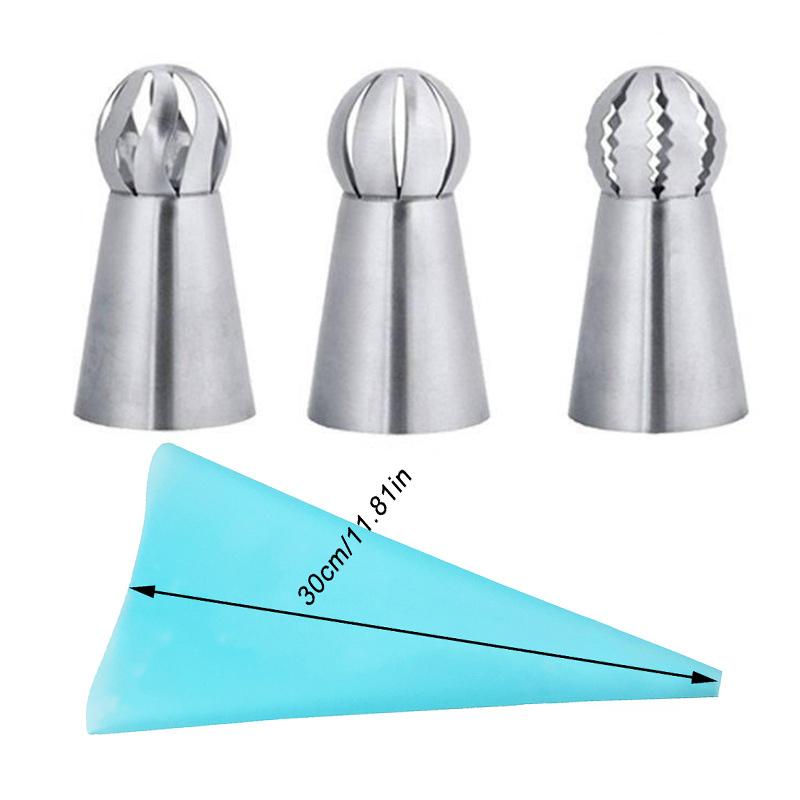 Kugel Ball Russische Gebäck Düsen Creme Zuckerguss Rohrdüsen Kuchen Dekoration Werkzeuge Tulpe Rose Kuchen Düsen Tipps Süßwaren