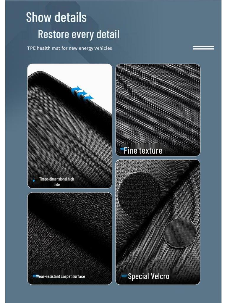 Eco-Friendly TPE Floor Mats for 2023 BYD E2 - Dirt-Resistant, Waterproof, Includes Trunk Mat