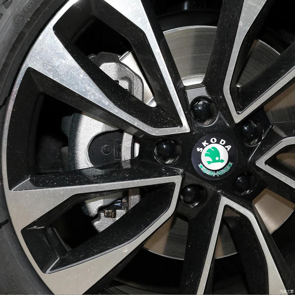 Car Sticker 4/8PCS 56 60mm Car Styling Wheel Center Hub Caps Rim Cover Badge Emblem Sticker For Skoda Rapid Octavia A5 RS Kodiaq