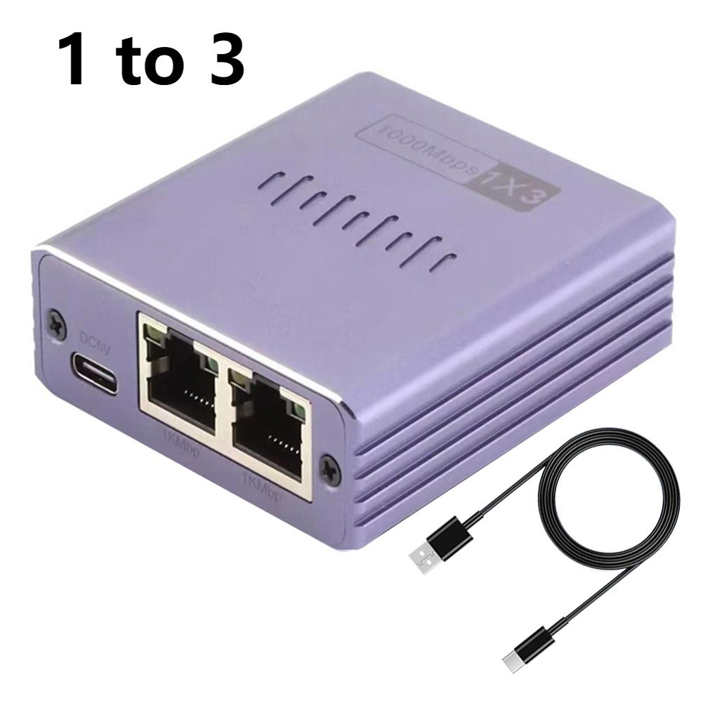 

1 To 2/3/4 RJ45 LAN Network Extension Adapter Gigabit Ethernet Splitter 1000Mbps Gigabit Network Hub Cable for Cat8/7/6/5e/5