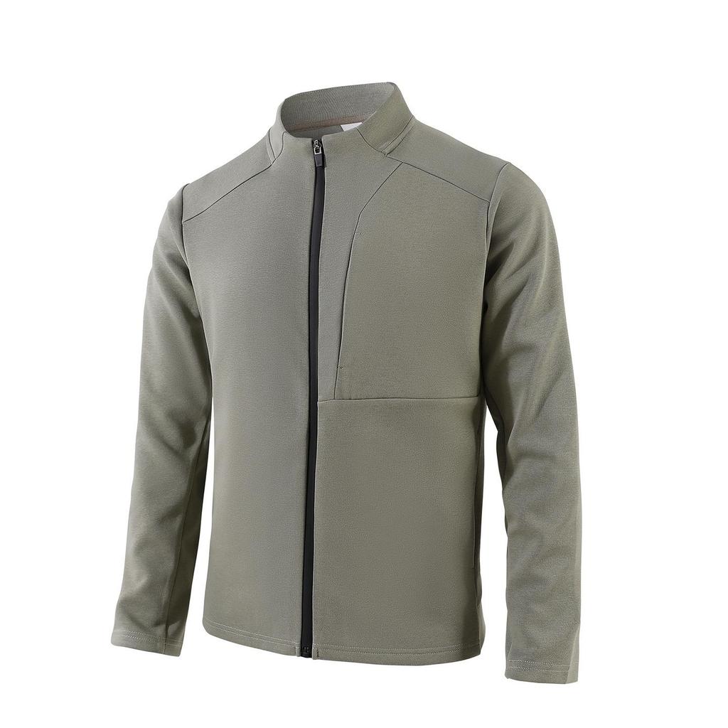 Unisex Autumn/Winter Cotton Stand-up Collar Cardigan Hoodie with Long Sleeves and Zipper