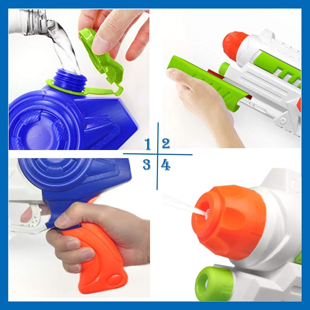 Water Set Water Gun Super Powerful Distance Splatoon Water Strongest Large Capacity 1100cc Pressurized Water Pistol Water Play Toy Toy for Kids Adults