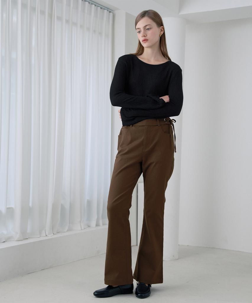 JUCYJUDY Belted Bootcut Pants Jzpt621D