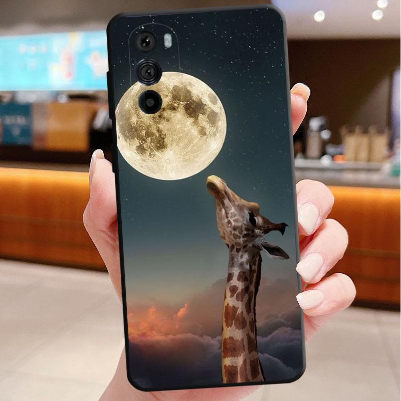 Telefoonhoesje Voor Motorola Edge 50 40 Pro 60 50 40 30 Ultra Neo Fusion Moto G85 G72 G53 G54 G84 G13 G32 Giraffe Anime