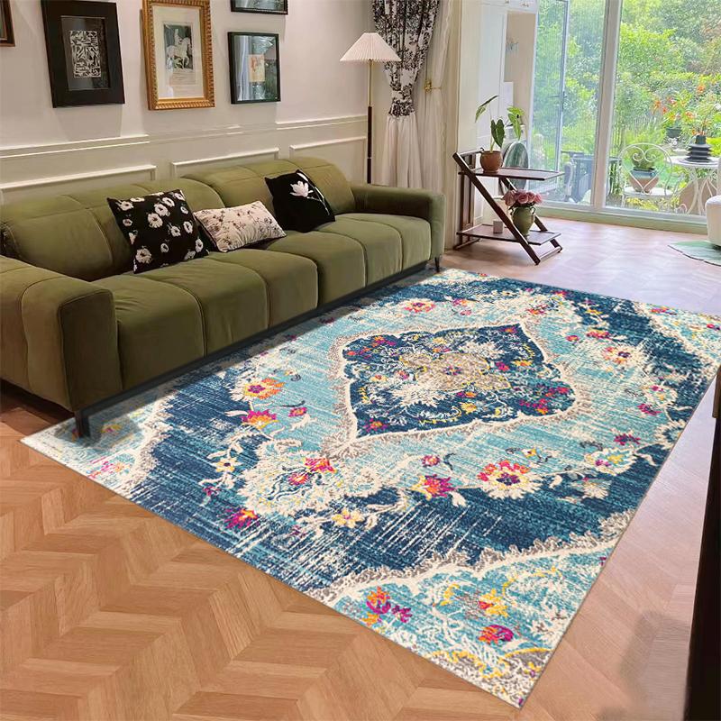 

VIKAMA Crystal Pile Premium Vintage Carpet Bedroom Sofa Living Room Study Room Cloakroom Floor Mat Waterproof Home Decoration 100X120CM(3.3X3.9FT